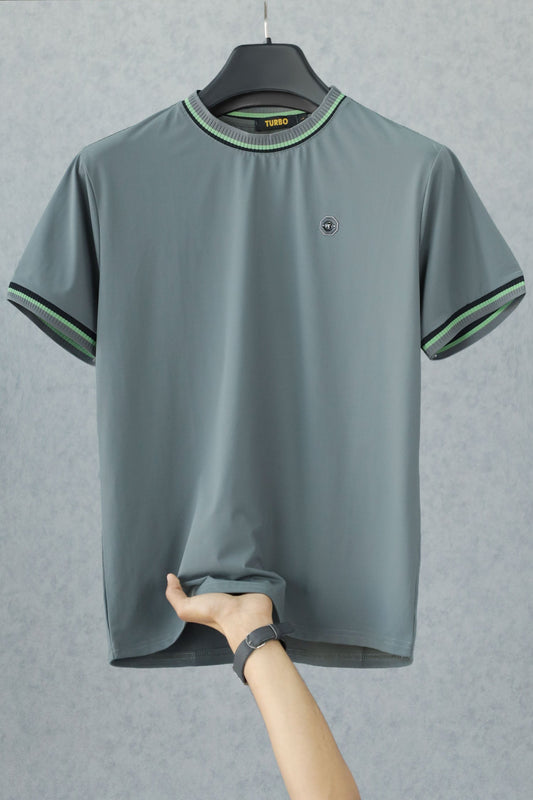 Turbo Contrast Tipping Crew Neck Tee