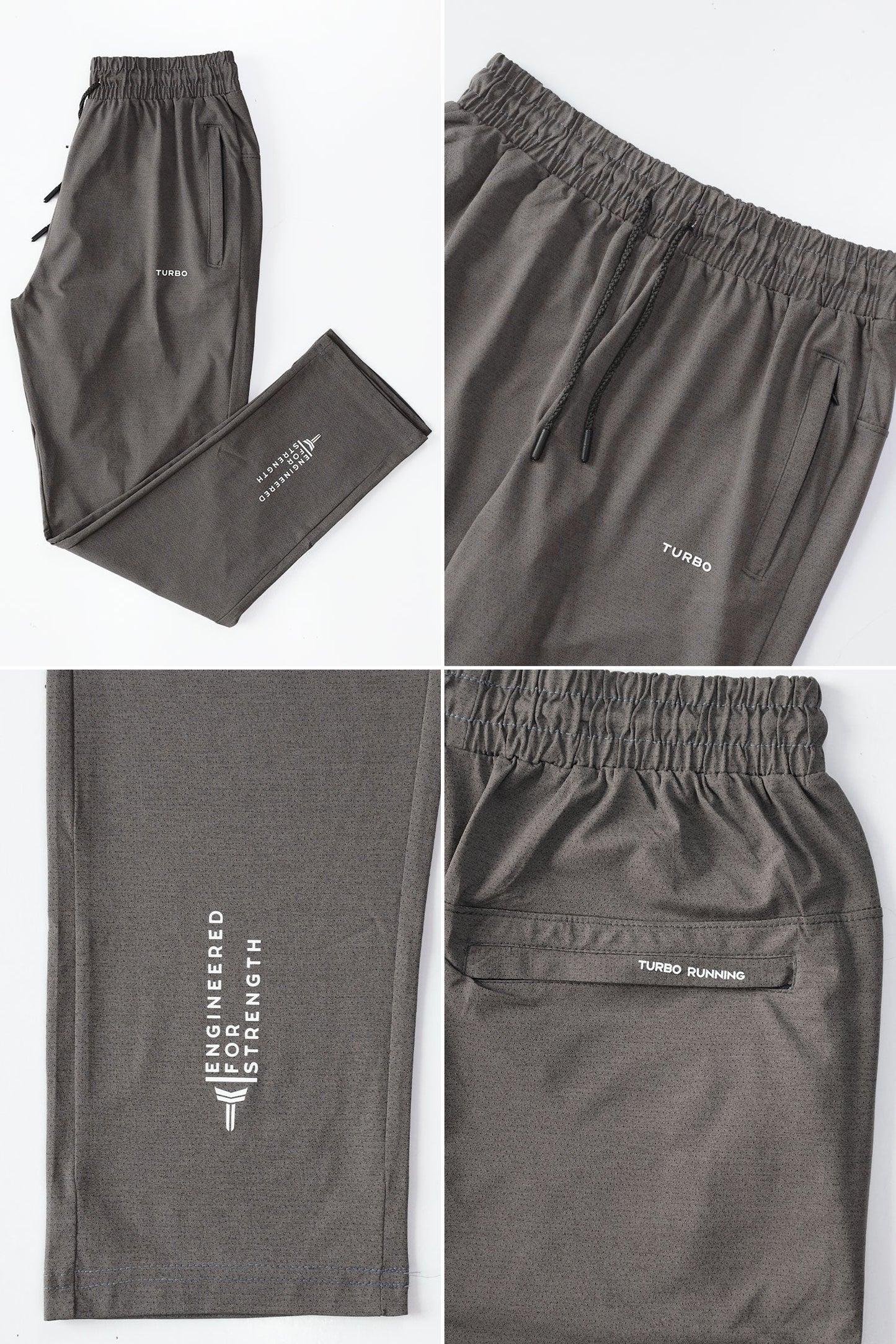 Turbo 'Kinetic-Stretch' Performance Dry-fit Trouser In Dark Grey