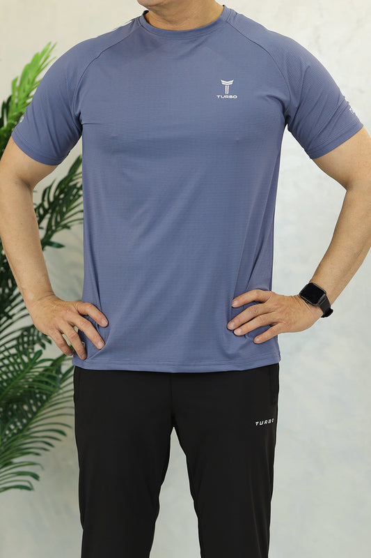 Turbo Elite Performance Series Dry-Fit Tee In Light Blue