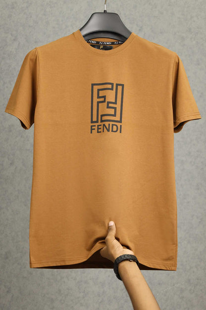 Fndi Labyrinth Monogram Classic Crew Neck Tee