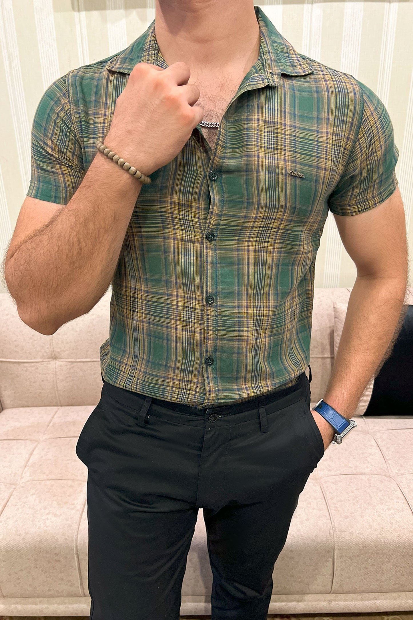Turbo Classic Pattern Comfort Casual Shirt