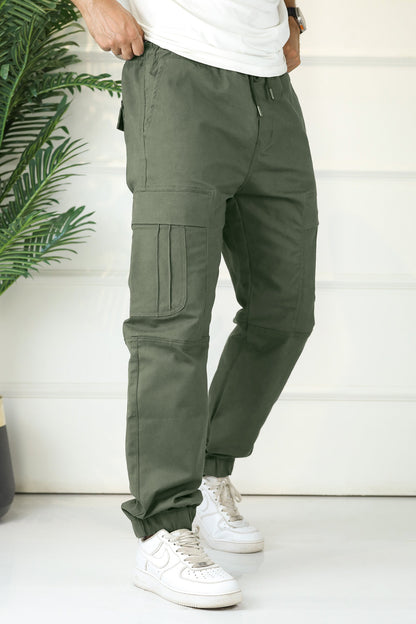 Turbo's Essential Baggy Fit Cargo Trouser In Green