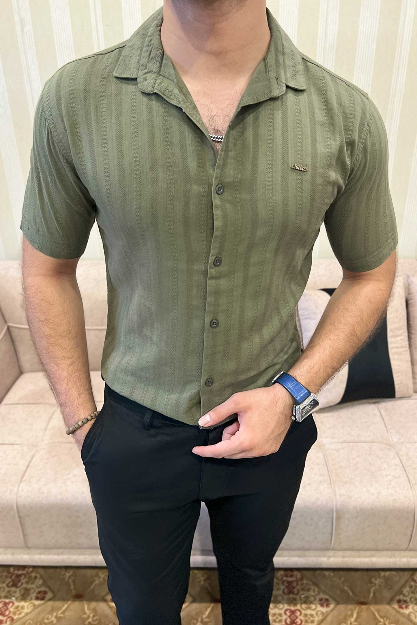 Turbo Endless Cool Embossed Casual Shirt