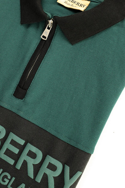 Brbrry 'The Lndn Englnd' Edition Zip Men's Polo Shirt