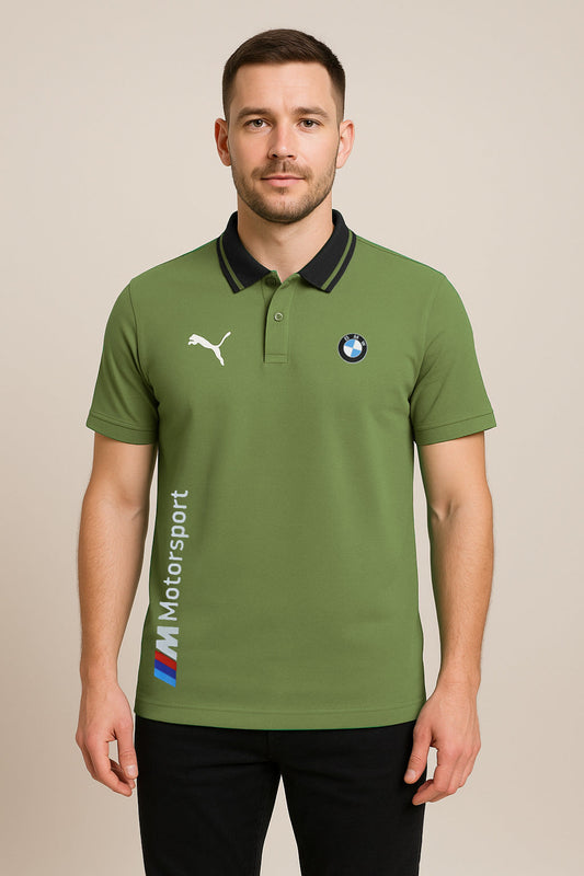 Pma BMW M Motorsports Edition Men's Polo Shirt In Green