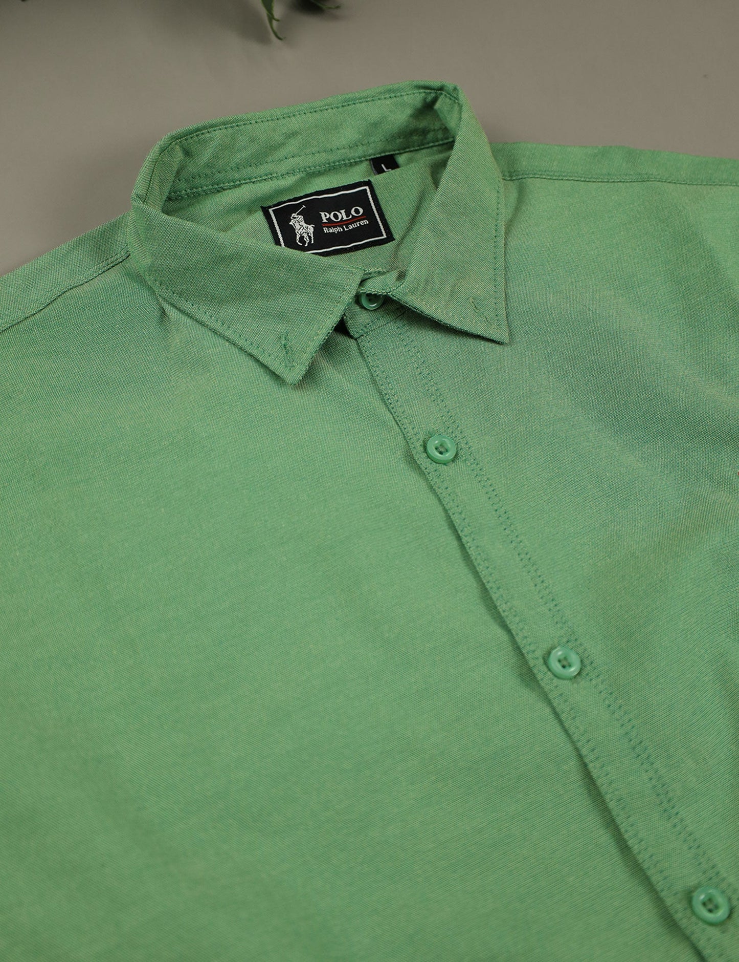 Polo Rph Lren SlimFit Classic Casual Shirt In Parrot Green