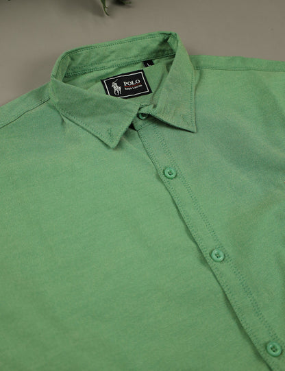 Polo Rph Lren SlimFit Classic Casual Shirt In Parrot Green