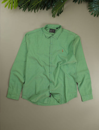 Polo Rph Lren SlimFit Classic Casual Shirt In Parrot Green