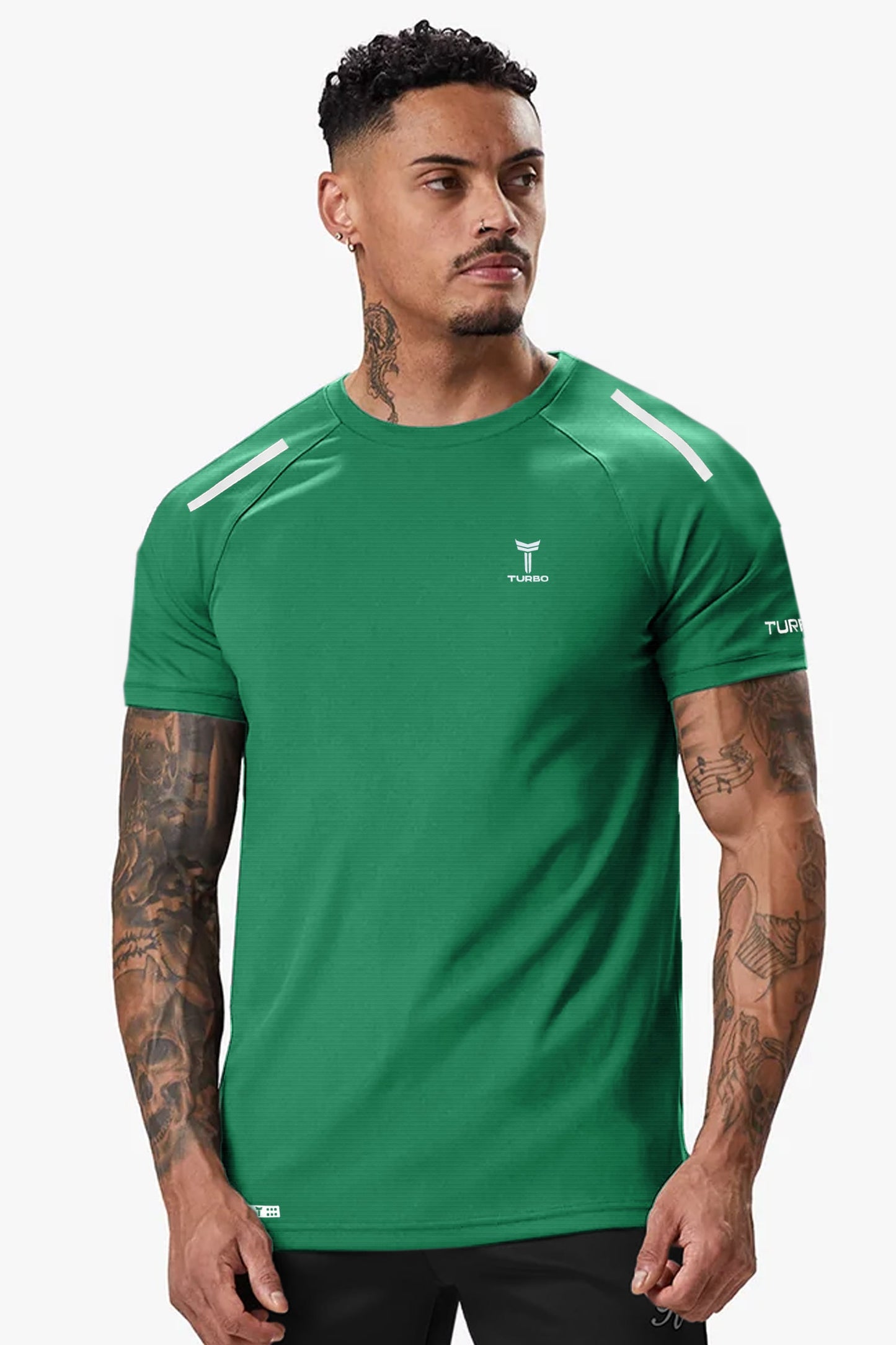 Turbo Elite Performance Series Dry-Fit Tee In Green
