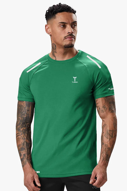 Turbo Elite Performance Series Dry-Fit Tee In Green
