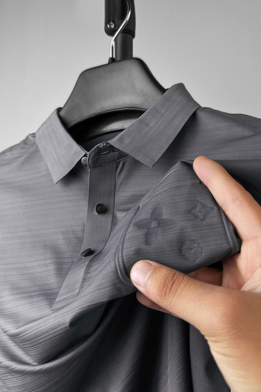 Turbo Midnight Self Lining Men's Polo Shirt In Grey