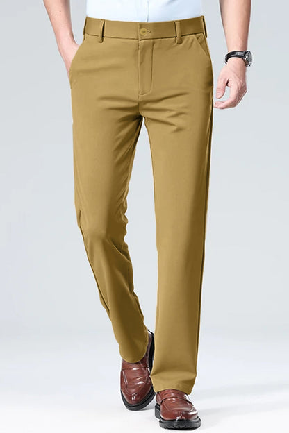 Turbo Axis Intelli-Drape Refined Fit Twil Cotton Pent In Khaki