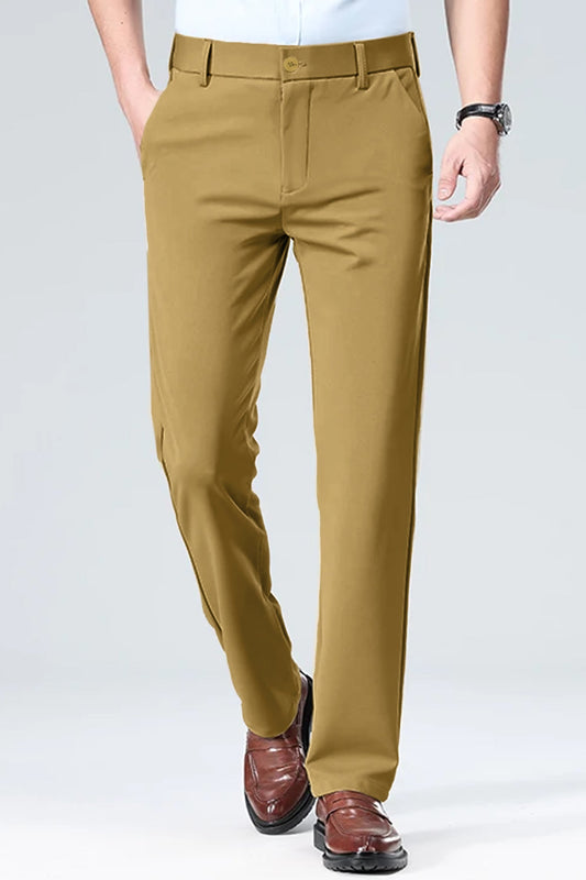 Turbo Axis Intelli-Drape Refined Fit Twil Cotton Pent In Khaki