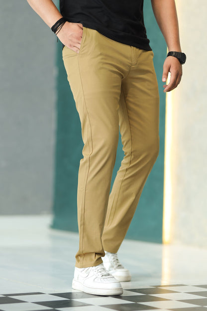 Turbo Axis Intelli-Drape Refined Fit Twil Cotton Pent In Khaki
