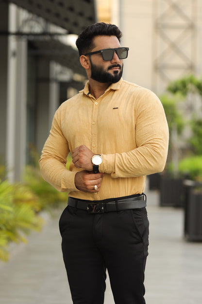 Turbo Vintage Patterend Long Sleeve Cotton Casual Shirt
