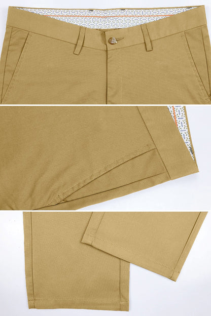 Turbo Axis Intelli-Drape Refined Fit Twil Cotton Pent In Khaki