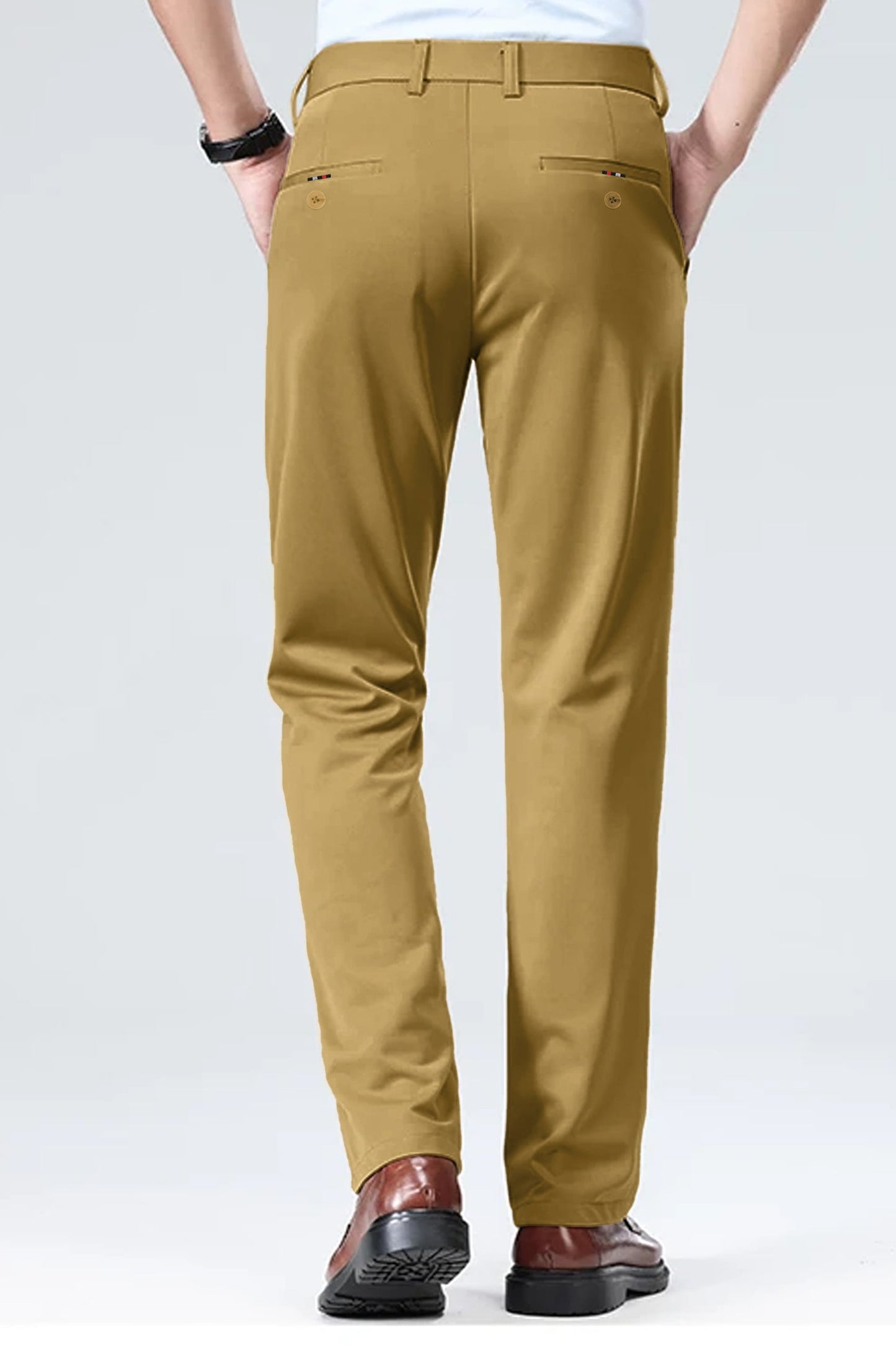 Turbo Axis Intelli-Drape Refined Fit Twil Cotton Pent In Khaki
