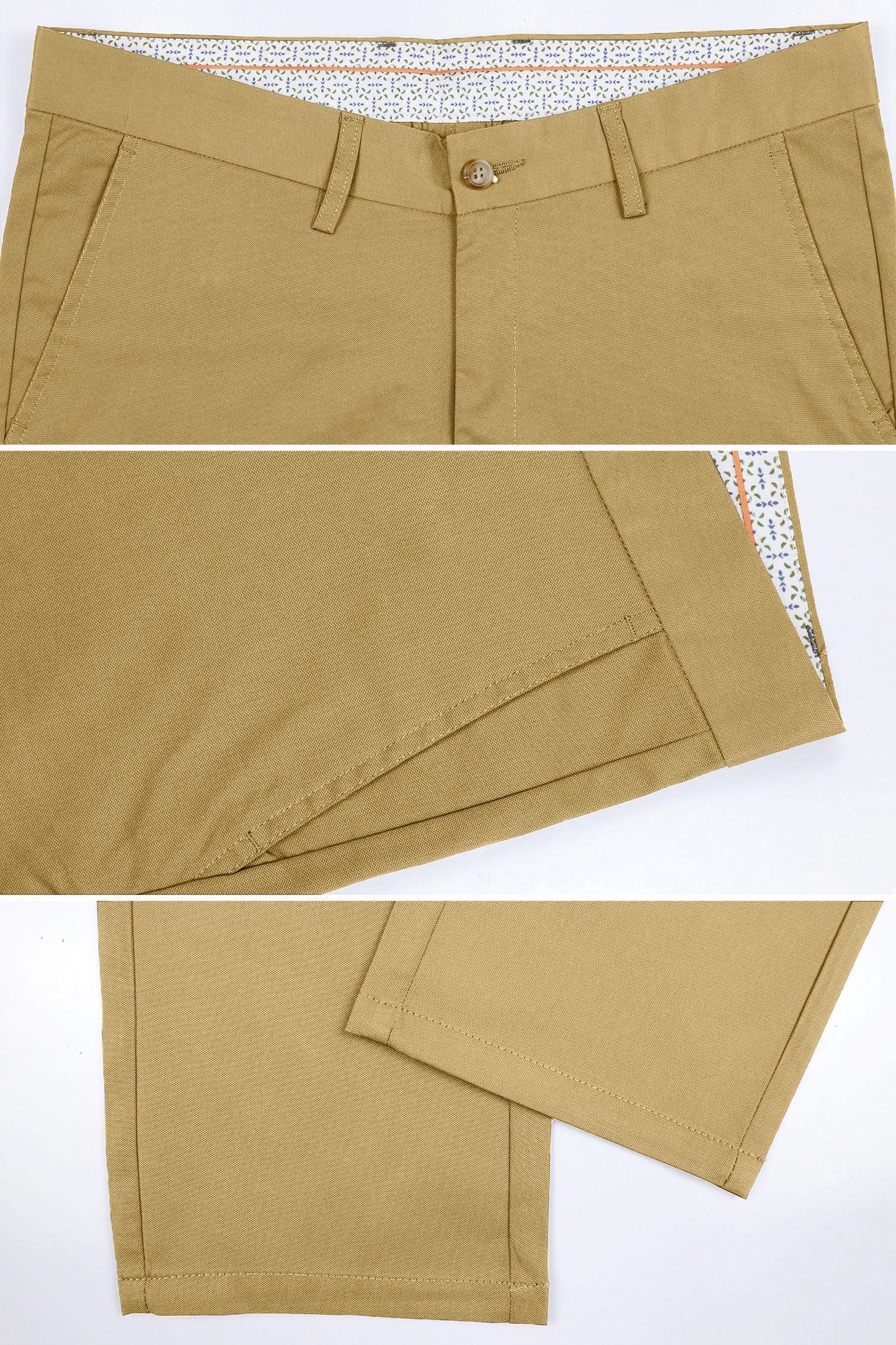 Turbo Axis Intelli-Drape Refined Fit Twil Cotton Pent In Khaki