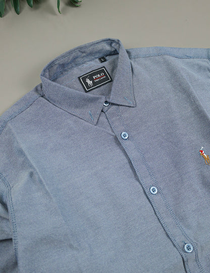 Polo Rph Lren SlimFit Classic Casual Shirt In Light Blue