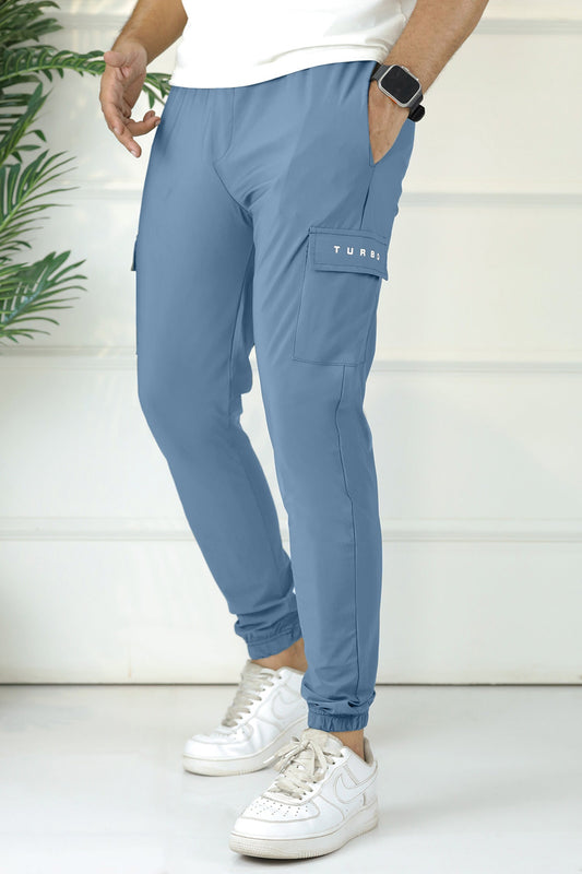 Turbo's Essential Workout Running Men's Dryfit Trouser In Light Blue