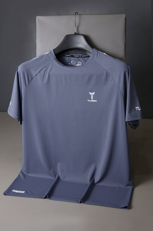 Turbo Elite Performance Series Dry-Fit Tee In Light Blue