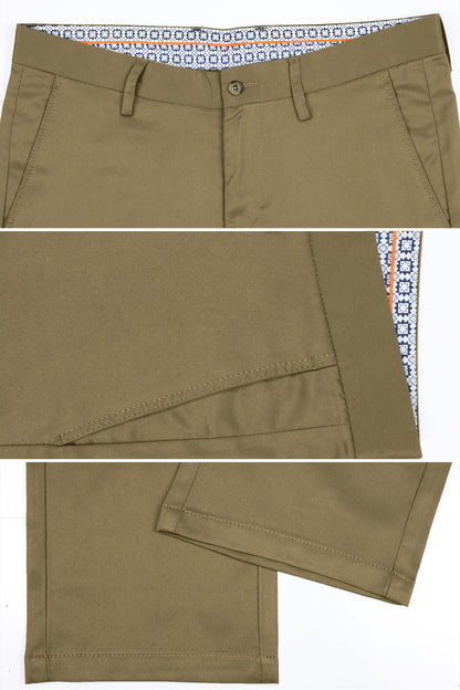 Turbo Apex Precision Weave Executive Fit Cotton Pent In Light Camel