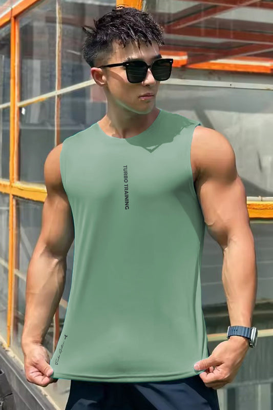 Turbo 'Aesthetics' Physique Cut Men Sando In Sea Green
