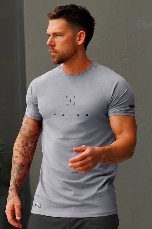 Turbo Scan Energy Breathable Mesh Dry-Fit Tee In Light Grey