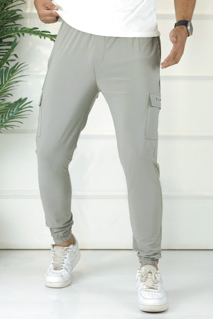 Turbo's Essential Workout Running Men's Dryfit Trouser In Light Grey