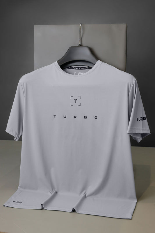 Turbo Scan Energy Breathable Mesh Dry-Fit Tee In Light Grey