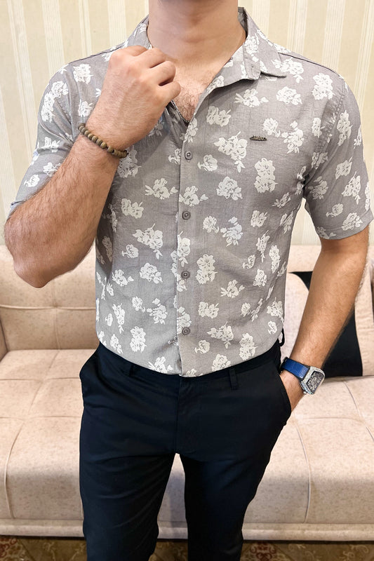 Turbo Rich Floral Printed Casual Shirt