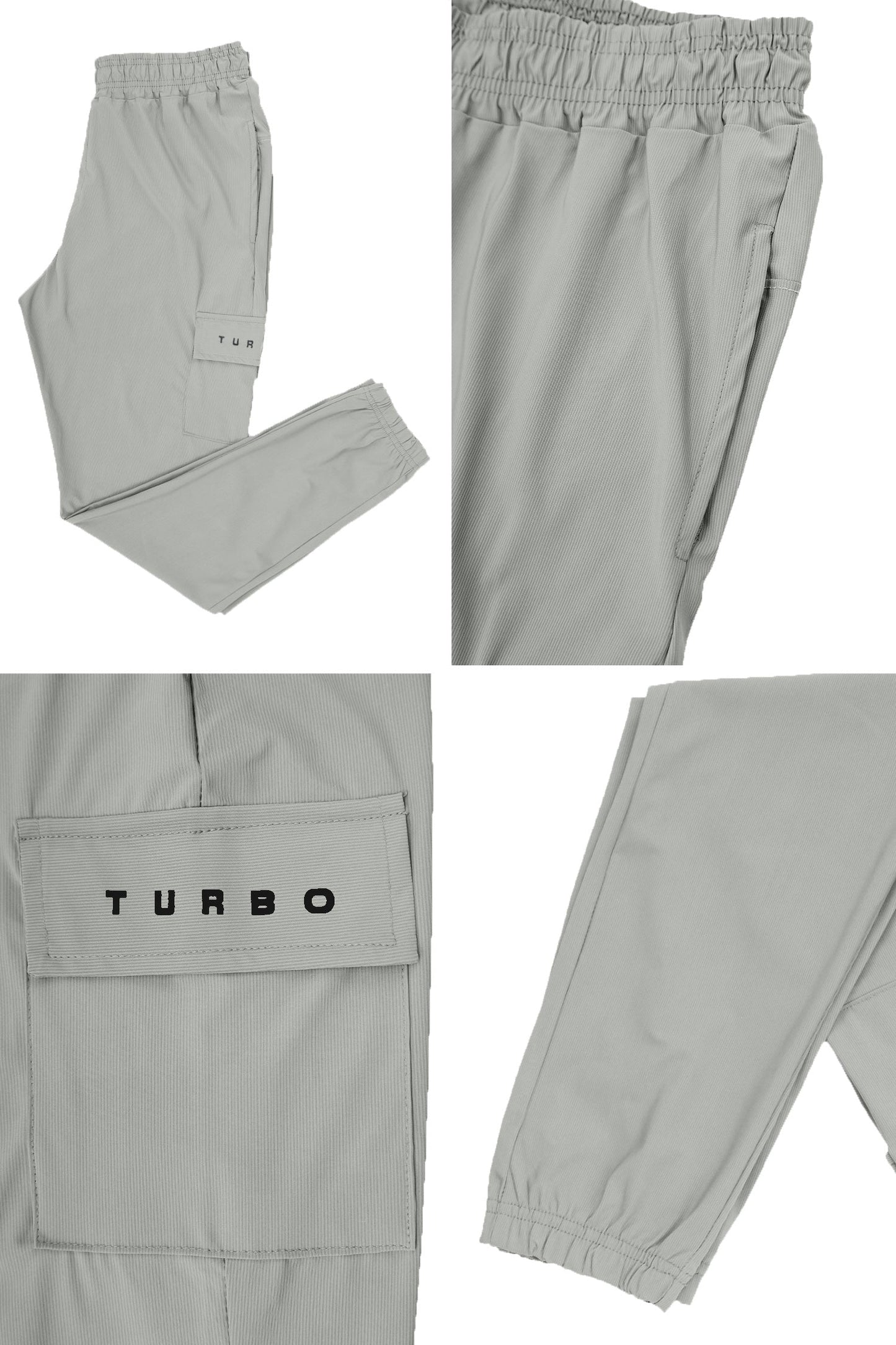 Turbo's Essential Workout Running Men's Dryfit Trouser In Light Grey
