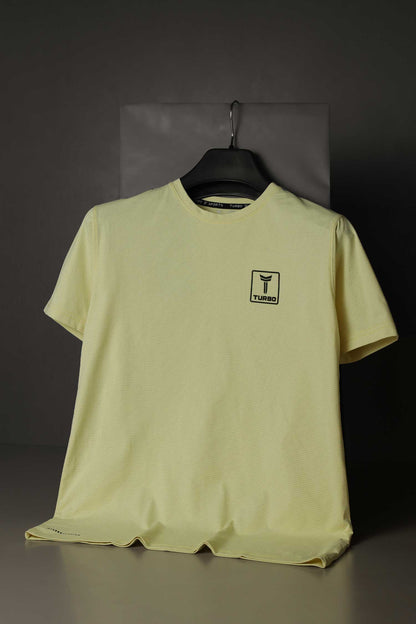 Turbo 'Aero-Flow' Perforated Running Dry-Fit Tee In Light Lemon