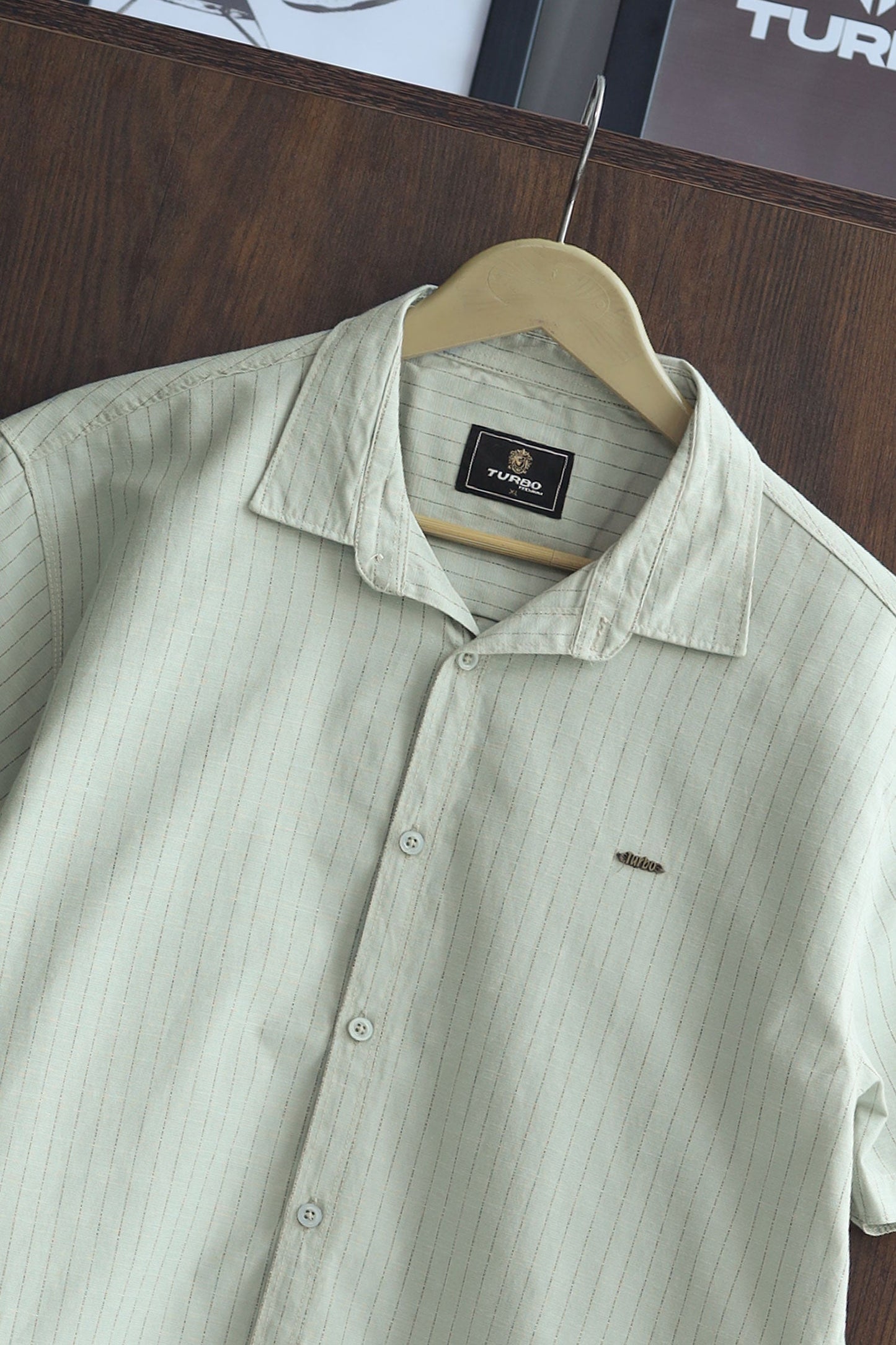 Turbo Creamline Striped Comfort Casual Shirt