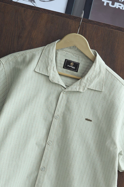 Turbo Creamline Striped Comfort Casual Shirt