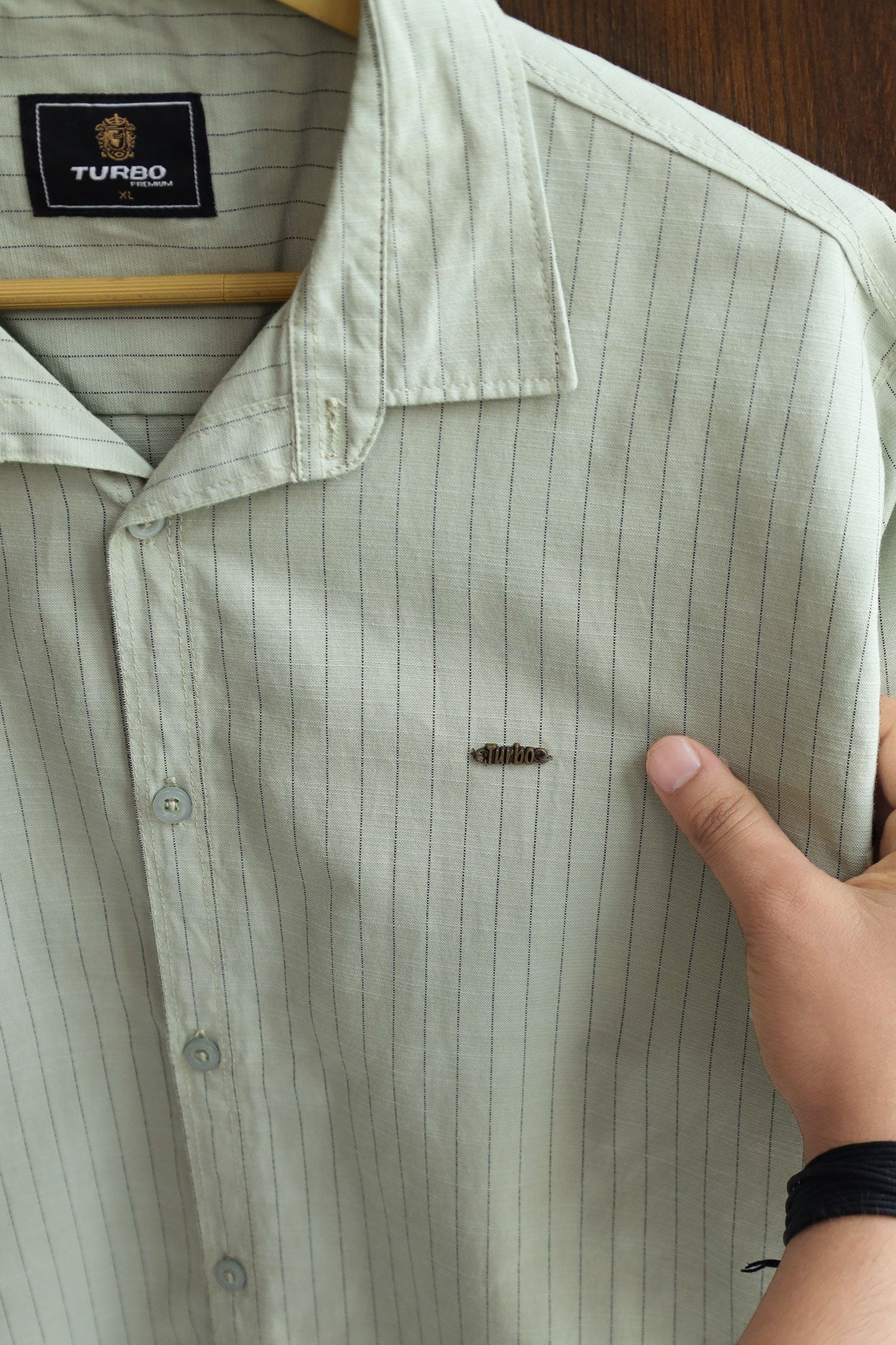 Turbo Creamline Striped Comfort Casual Shirt