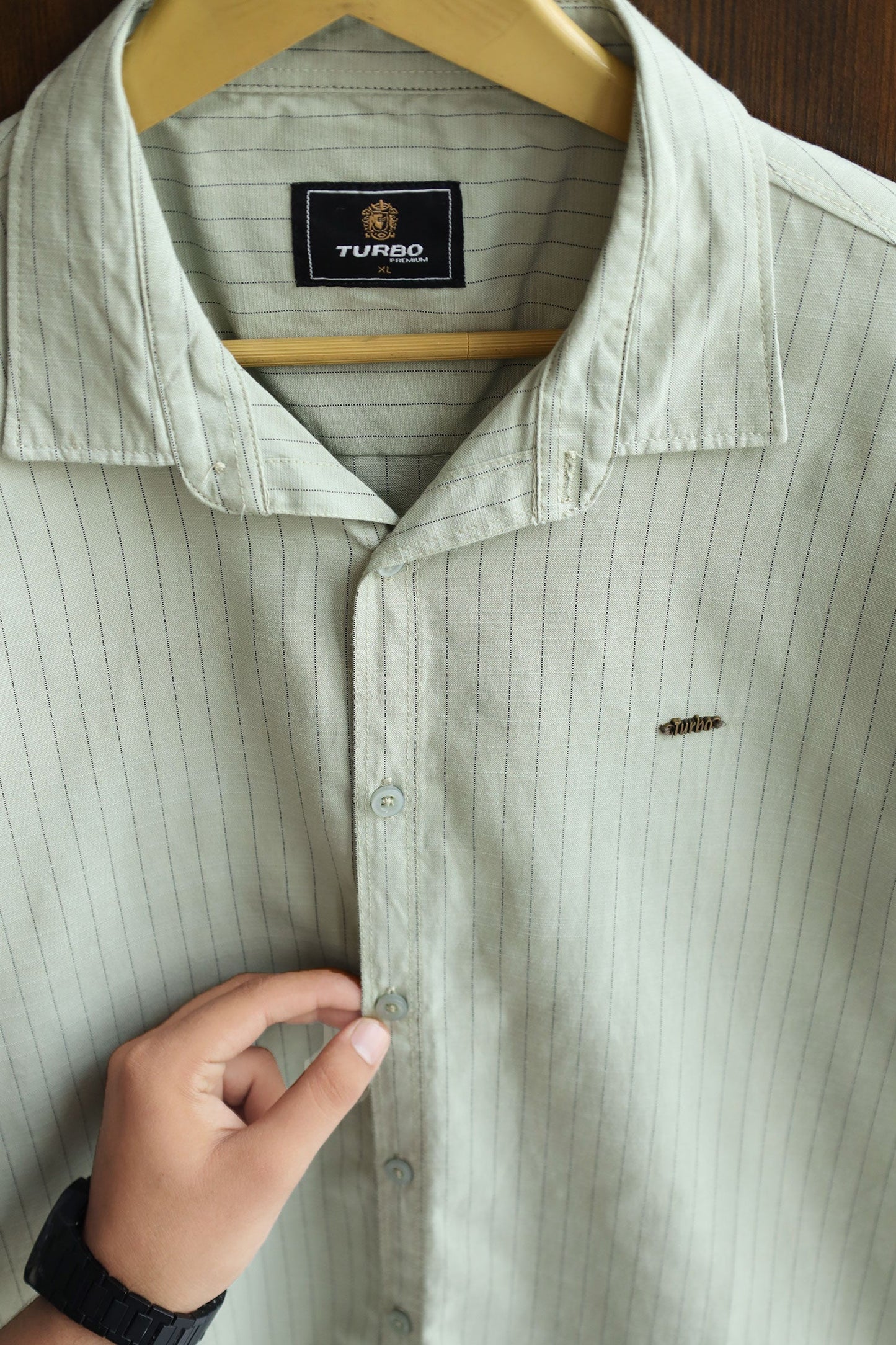 Turbo Creamline Striped Comfort Casual Shirt