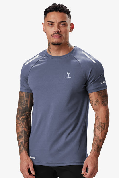 Turbo Elite Performance Series Dry-Fit Tee In Light Blue
