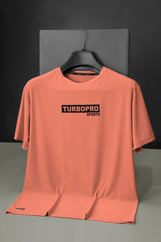 Turbo Pro Sports Climalite Mesh Dry-Fit Tee In Light Orange