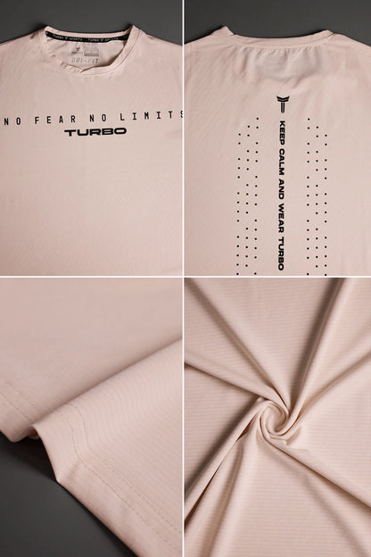 Turbo Motivational Quote ClimaCool Dry-Fit Tee In Light Pink