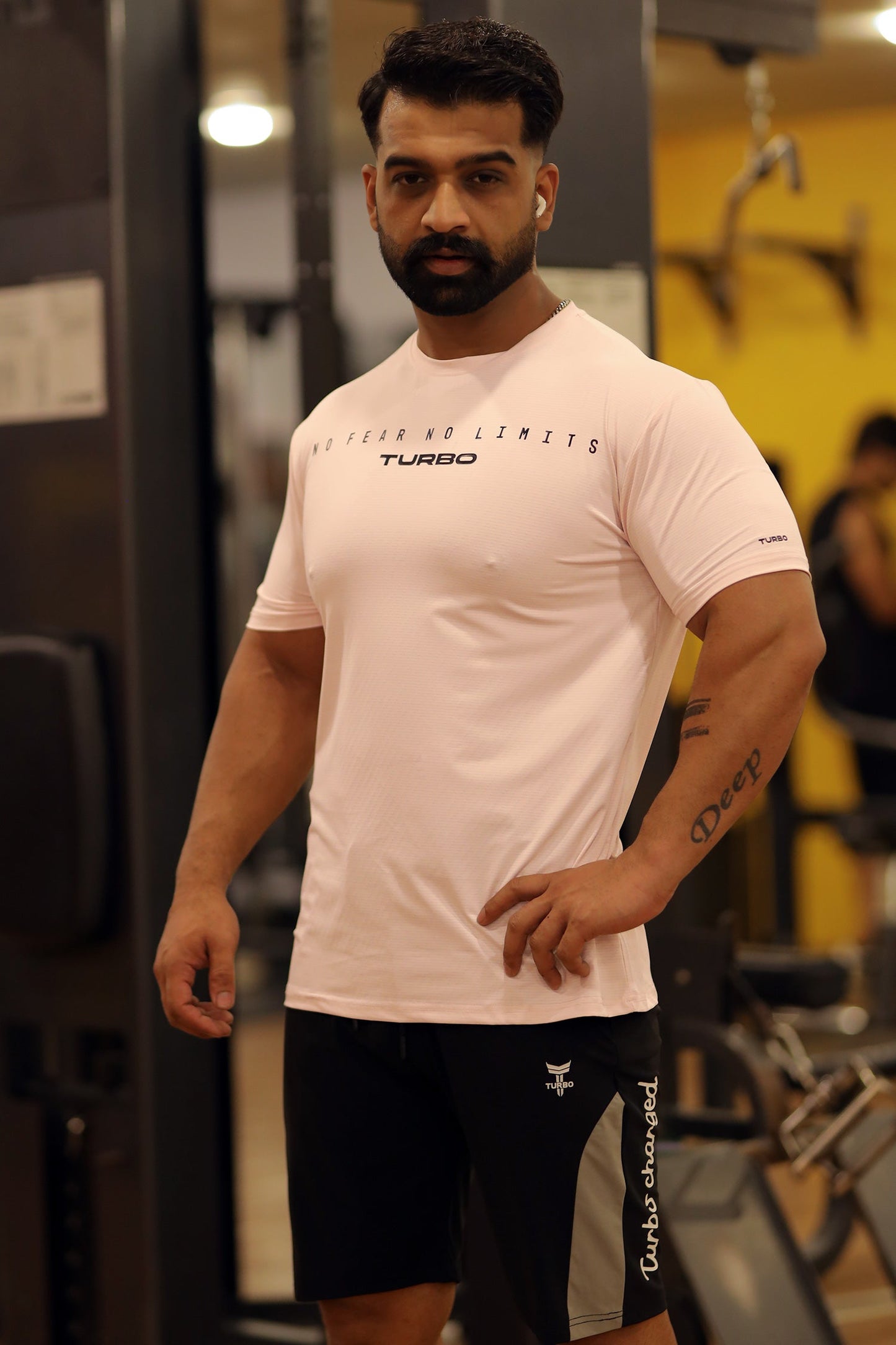 Turbo Motivational Quote ClimaCool Dry-Fit Tee In Light Pink