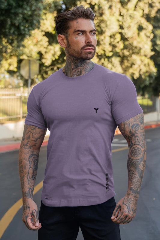 Turbo 'Street-Style' Drop-Shoulder Graphic Dry-Fit Tee In Light Purple