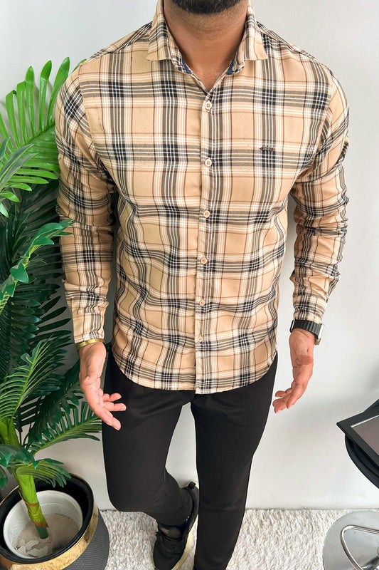 Turbo Cubix Checks Long Sleeve Cotton Casual Shirt