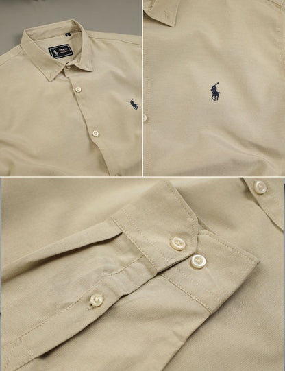 Polo Rph Lren Custom SlimFit Casual Shirt In Light Skin