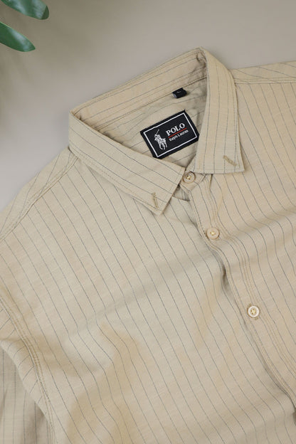 Polo Rph Lren Button Down Striped Casual Shirt In Light Skin