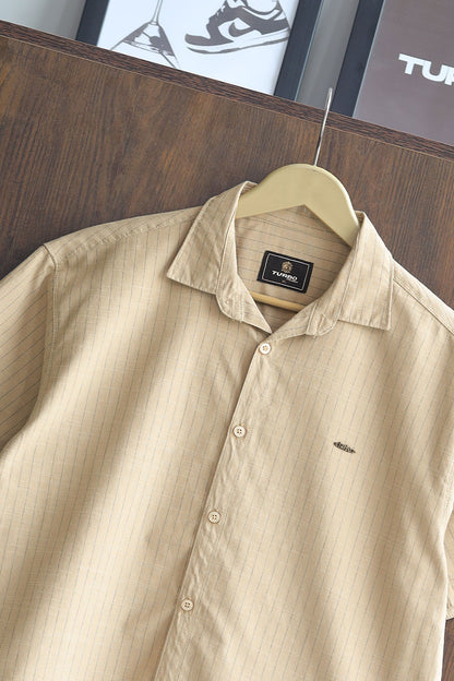 Turbo Creamline Striped Comfort Casual Shirt