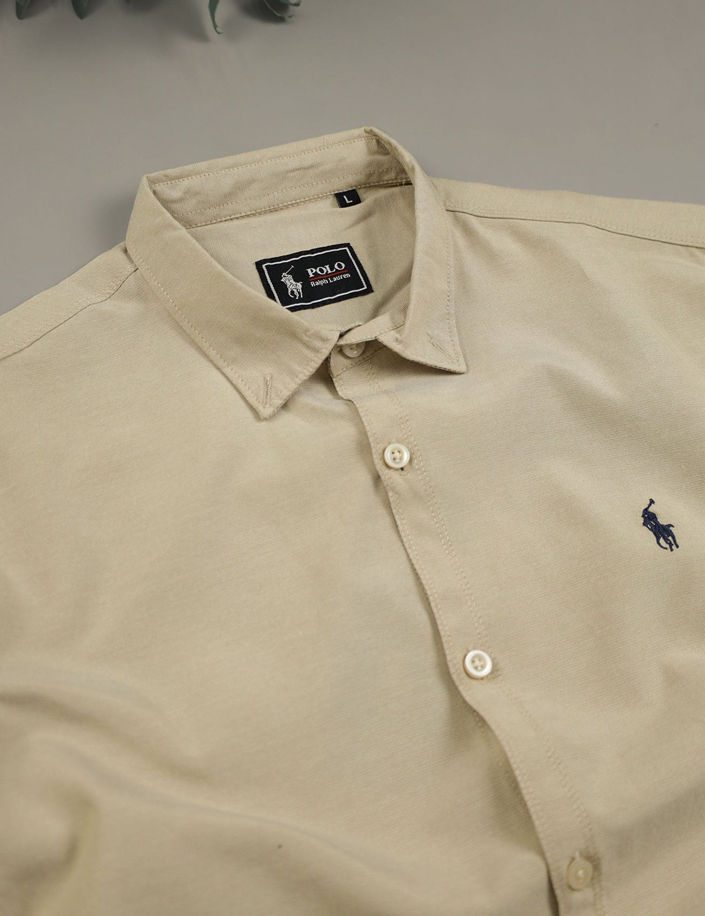 Polo Rph Lren Custom SlimFit Casual Shirt In Light Skin