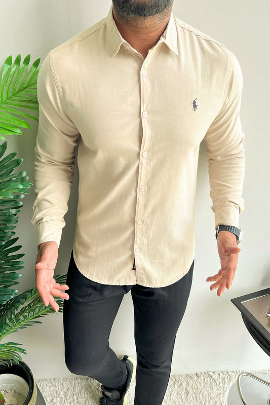 Polo Rph Lren Custom SlimFit Casual Shirt In Light Skin
