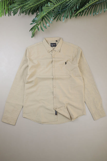 Polo Rph Lren Button Down Striped Casual Shirt In Light Skin