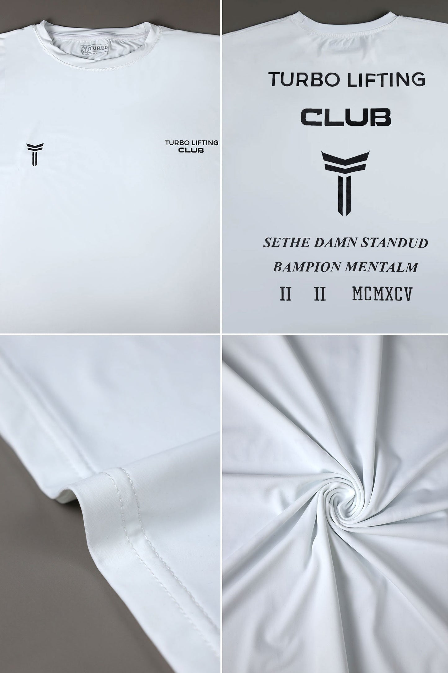 Turbo Champion Mentality Statement Dry-Fit Tee In White